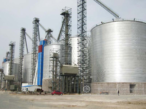 Spiral steel silo for starch powder storage in food field