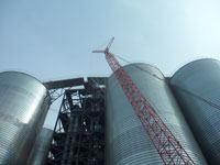 Grain storage silo