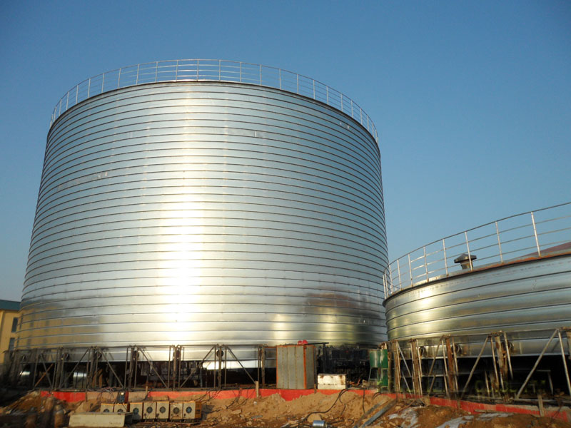 Steel silo for rice silo or food plant